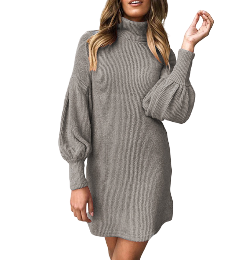 Robe Pull Col Roulé Femme