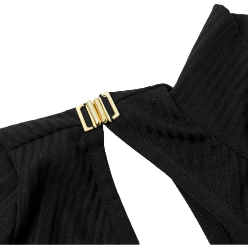 Sous-Pull Noir Col Roulé Femme