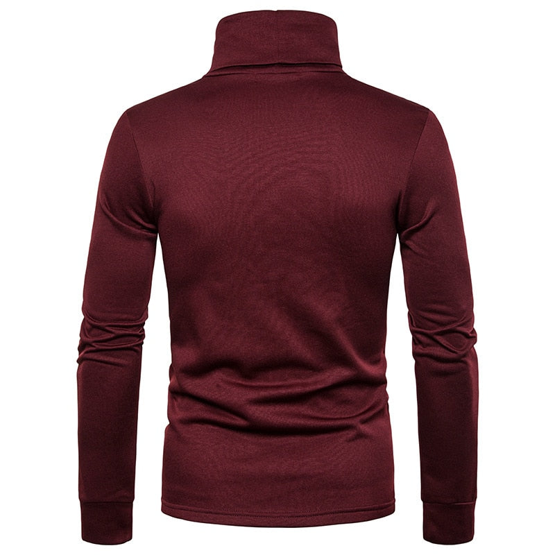 Sous Pull Homme Col Roulé Rouge