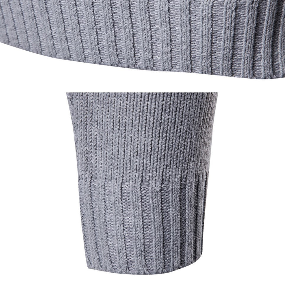 Pull Col Roulé Laine Homme Gris Clair