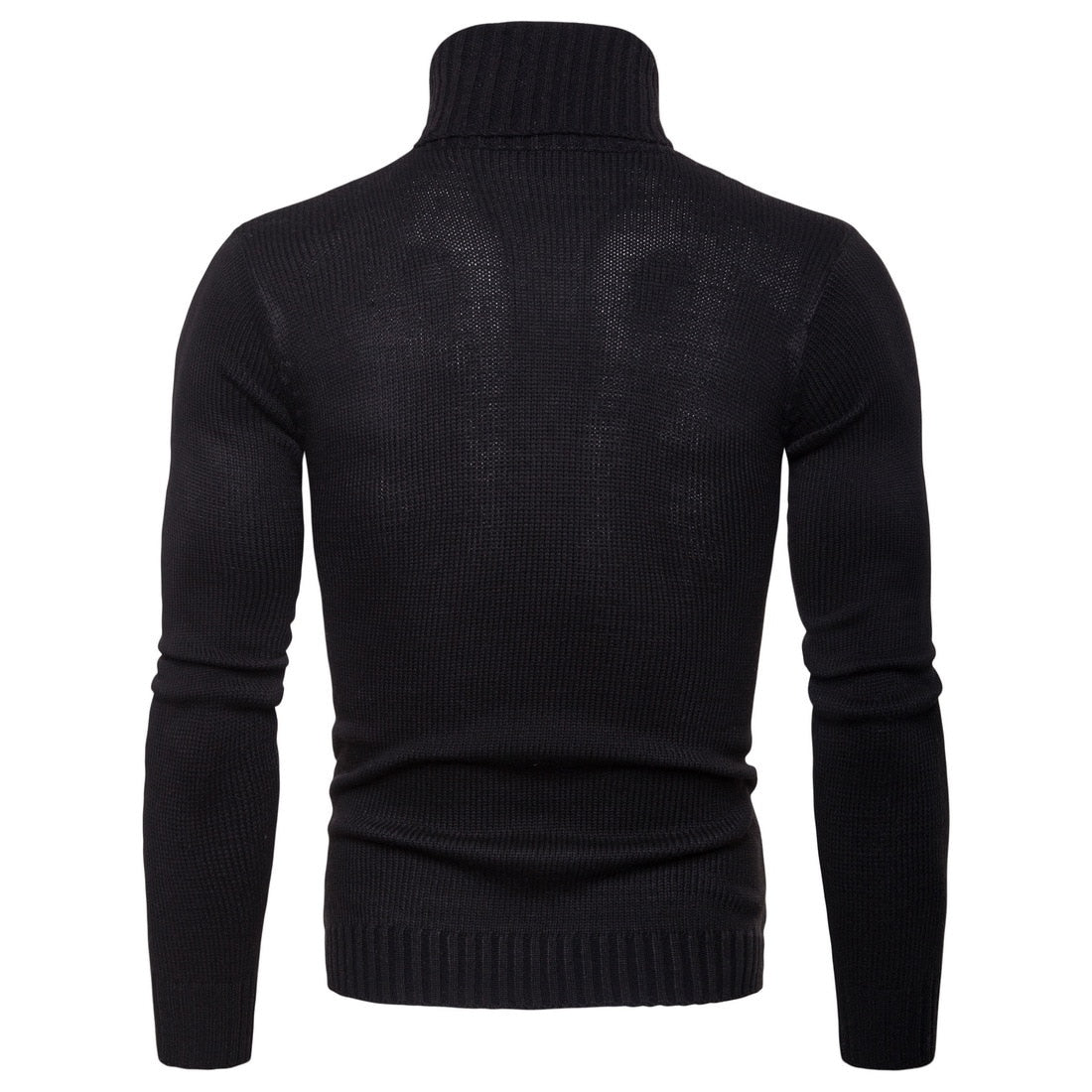pull col roule laine homme noir