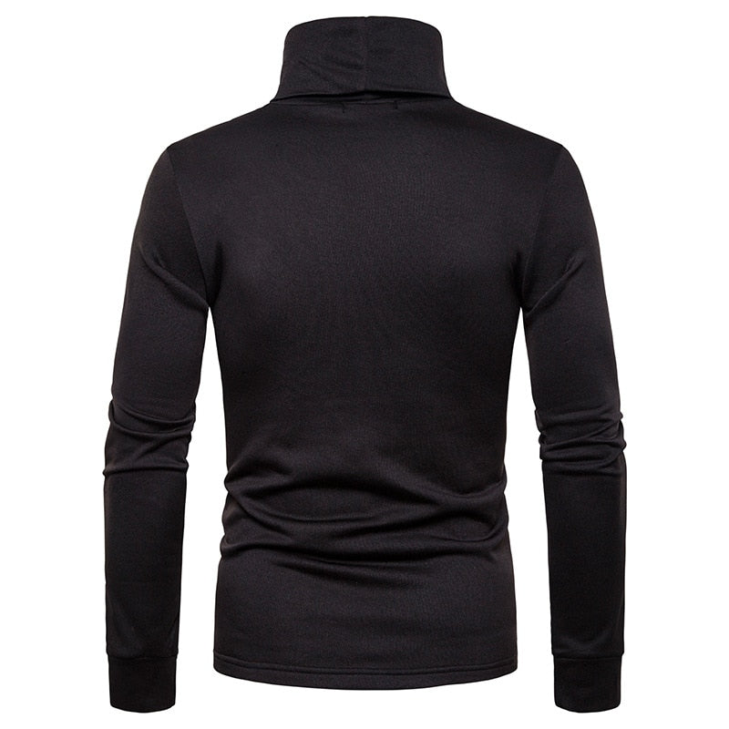 Sous Pull Homme Col Roulé Noir