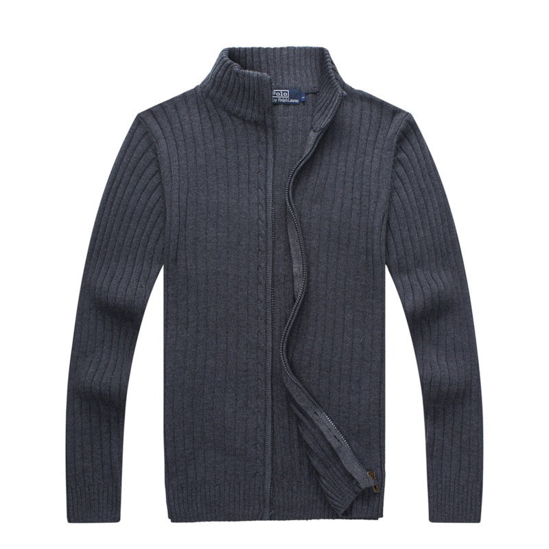 Veste Homme Gris Foncé Col Montant