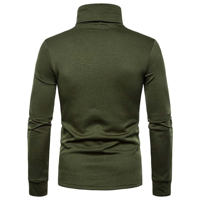 Sous Pull Homme Col Roulé Vert