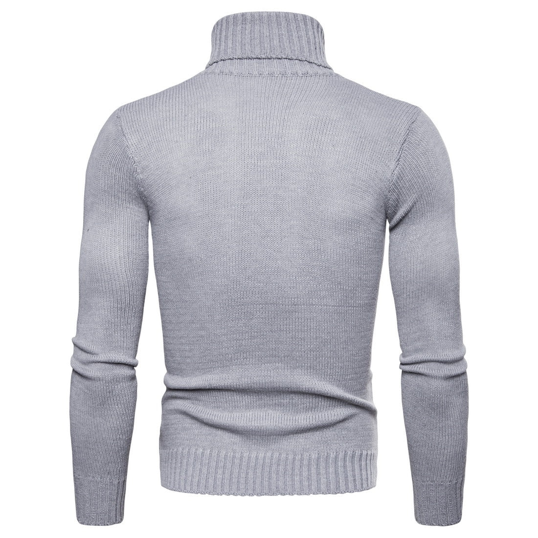 pull col roule laine homme gris clair