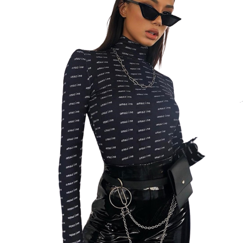Body Col Montant Amazine Noir