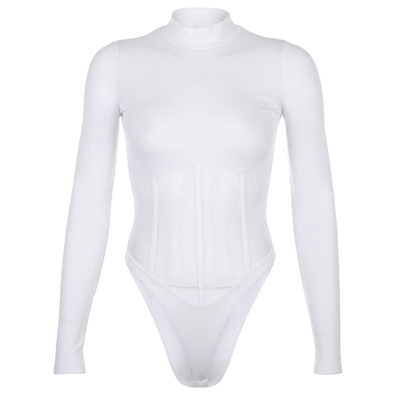 Body Col Montant Femme Blanc