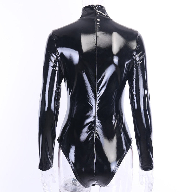 Body Simili Cuir Femme de Dos