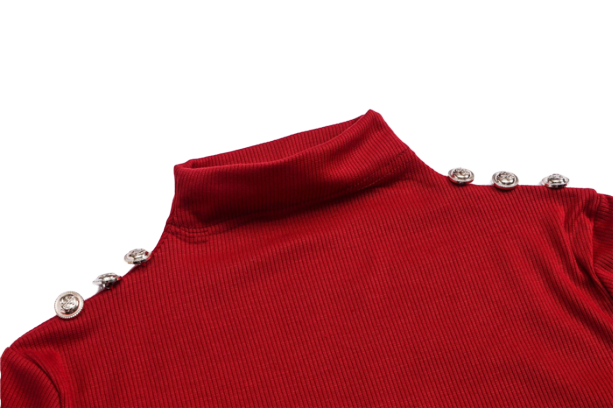 pull col montant boutonné