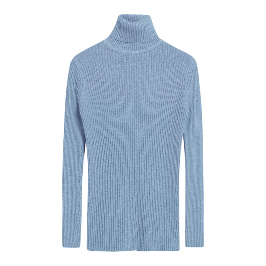 Col Roulé Bleu Ciel Femme