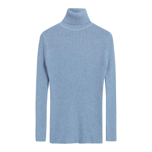 Col Roulé Bleu Ciel Femme