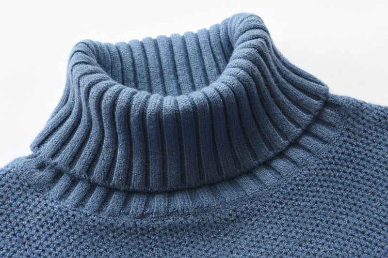 Col Roulé Chaud Bleu