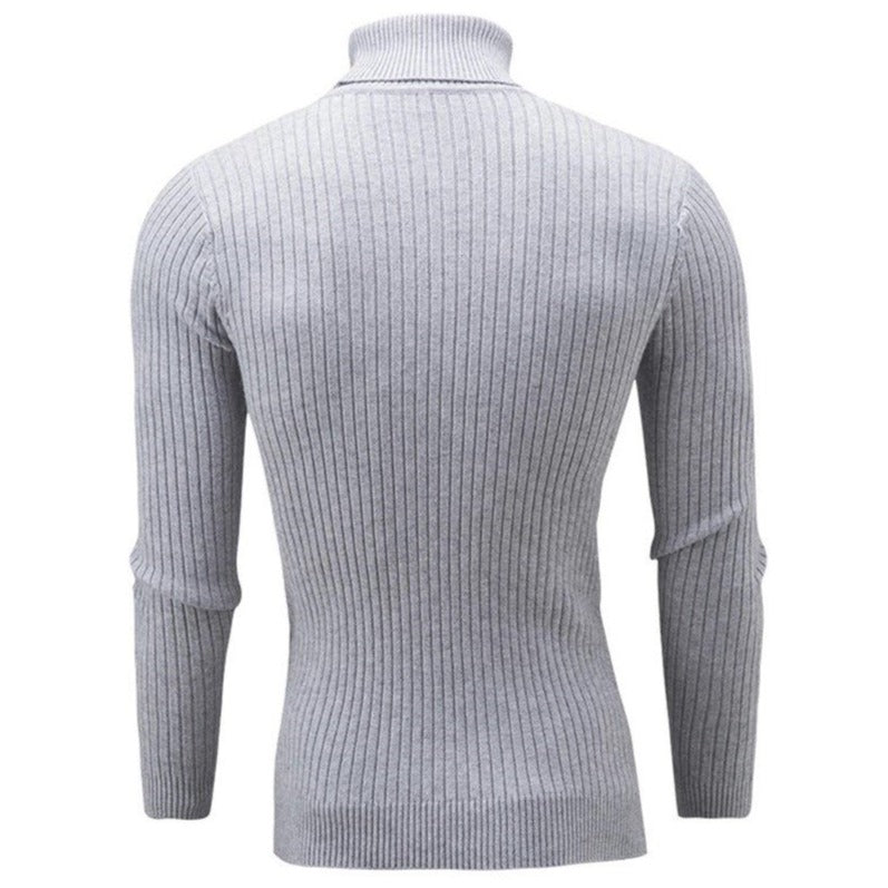 col roulé homme gris clair