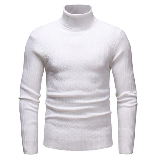 col roulé homme blanc