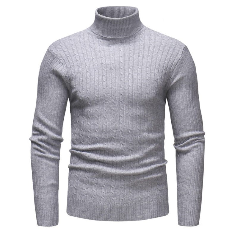 col roulé homme gris