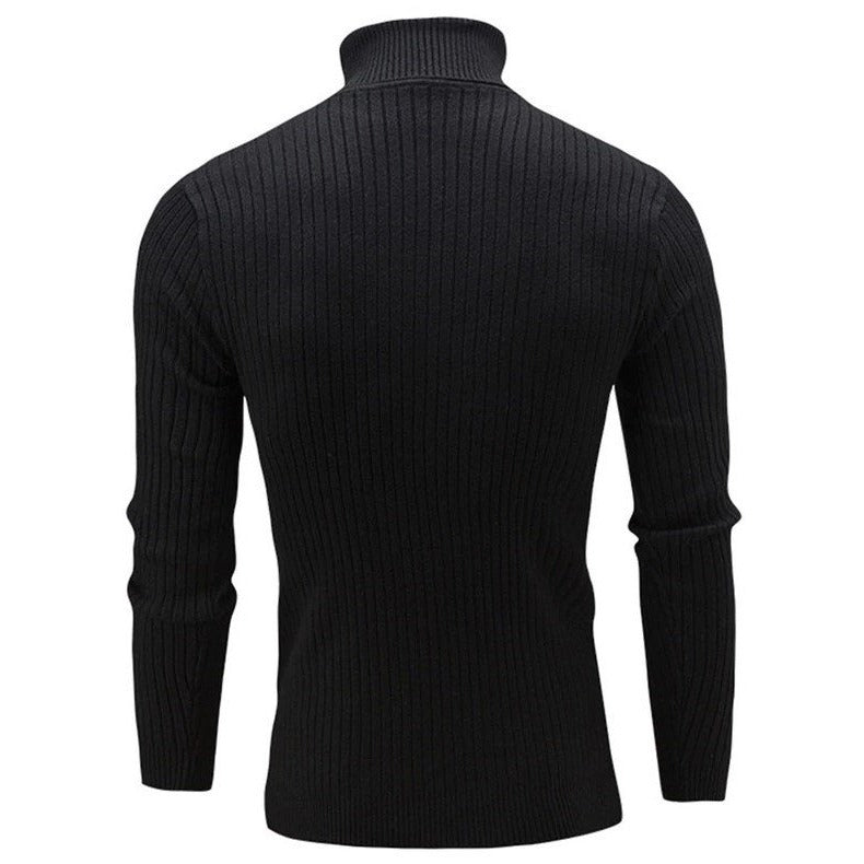 col roule homme noir