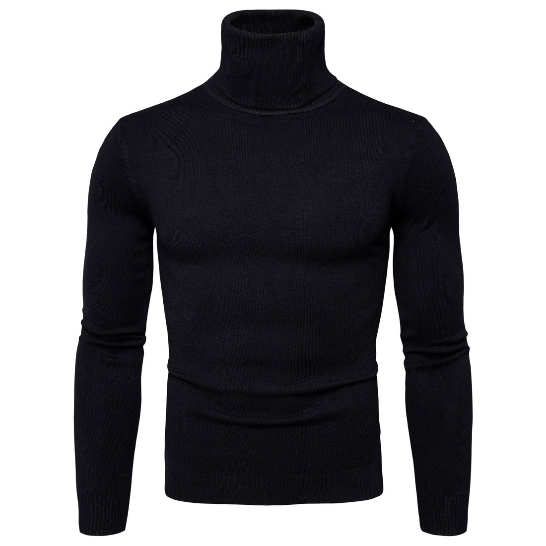 Col Roulé Noir Homme