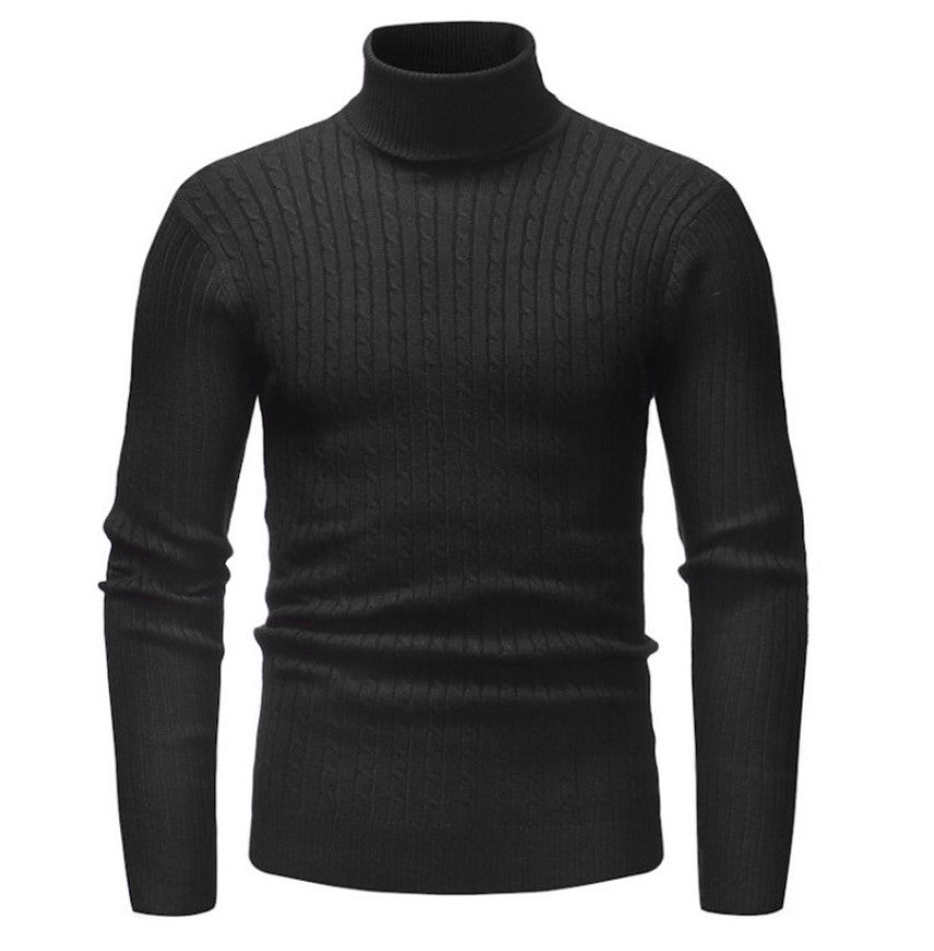 col roulé homme noir