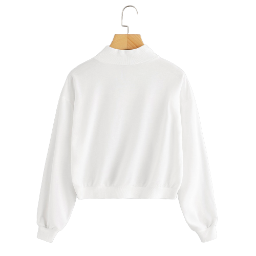 Crop Top arc en ciel Blanc