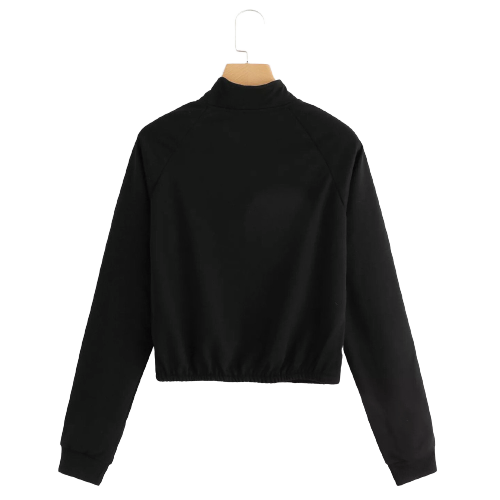 Crop Top arc en ciel Noir