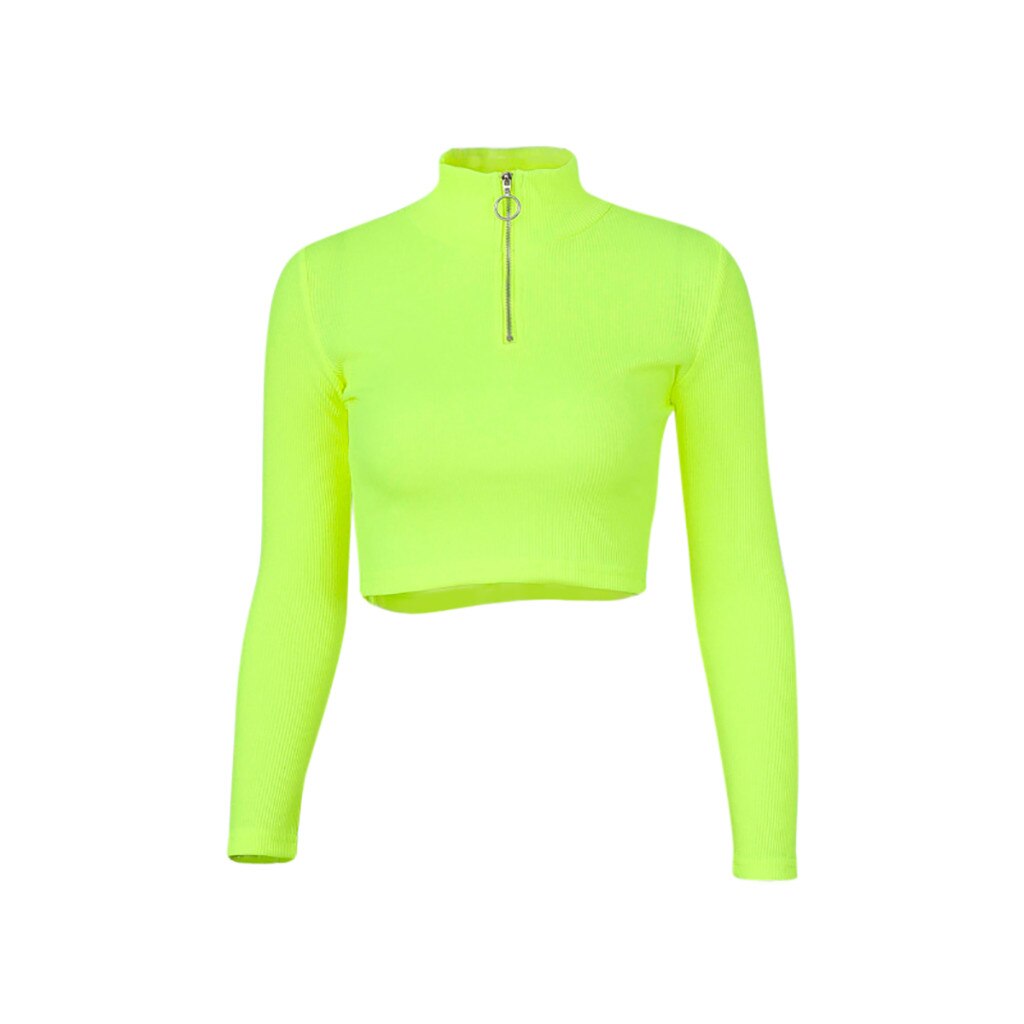Crop Top Zip Vert