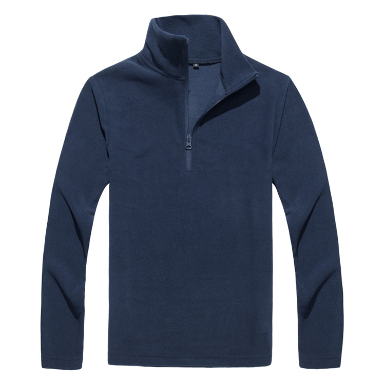 Polaire Col Zippé Bleu Marine