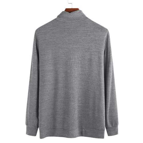 Col Roulé Ample Homme Gris