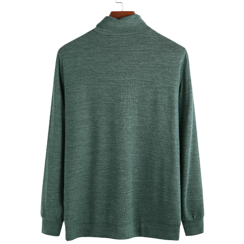 Col Roulé Ample Homme Vert