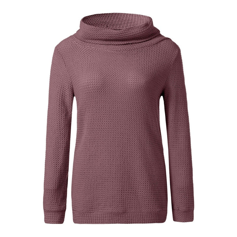 Pull Col Bénitier Femme Rouge Bordeaux