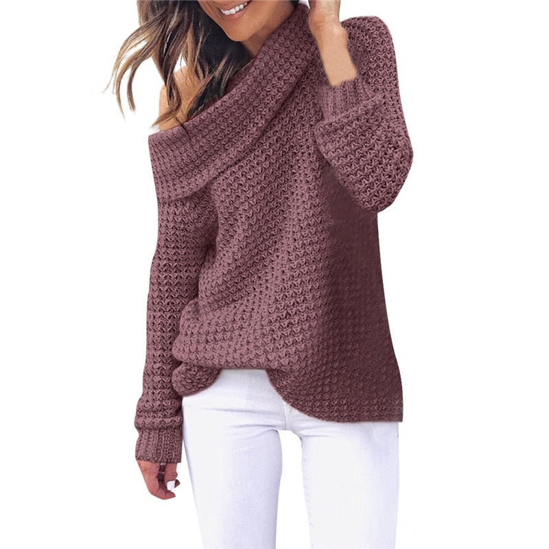 pull col benitier femme rouge