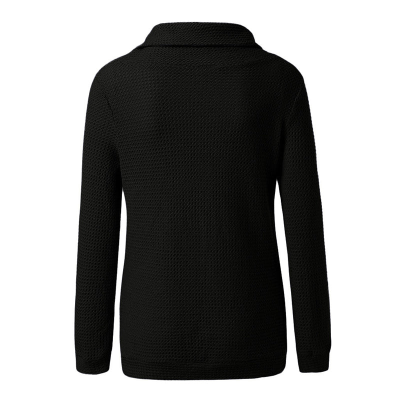 pull col large femme noir