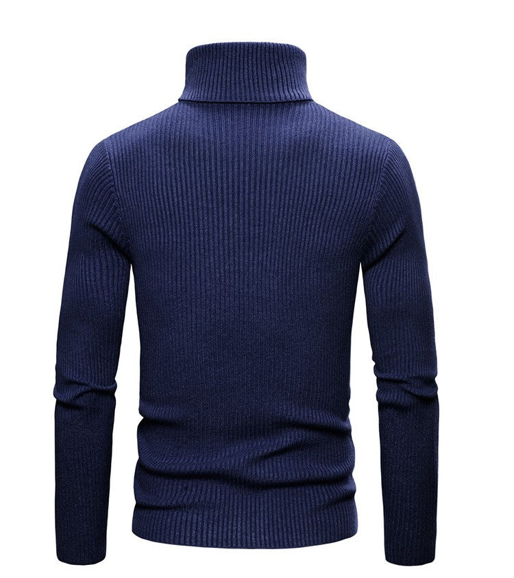 Pull Col Roulé Bleu Marine