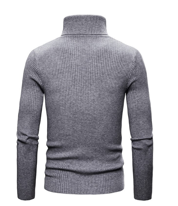 Pull Col Roulé Gris Foncé