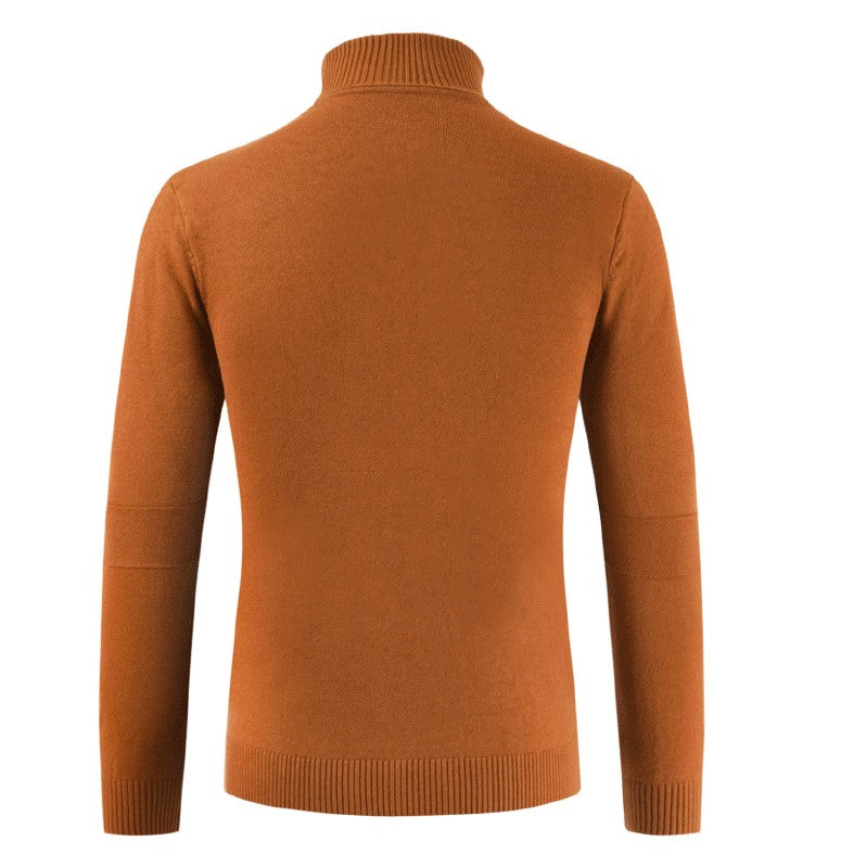 Pull Col Roulé Orange