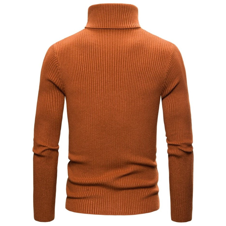 Pull Col Roulé Orange