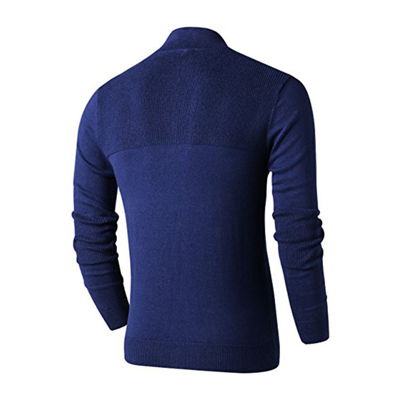 pull zip bleu marine homme