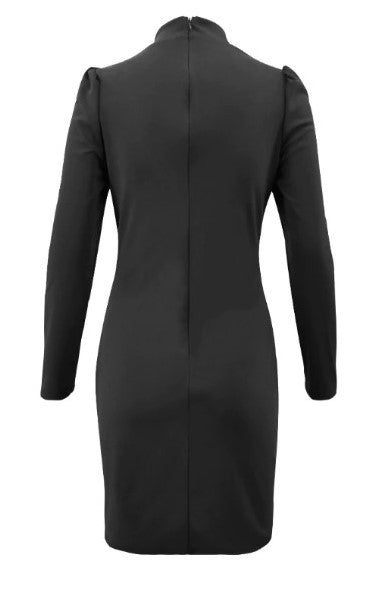 robe col montant noir