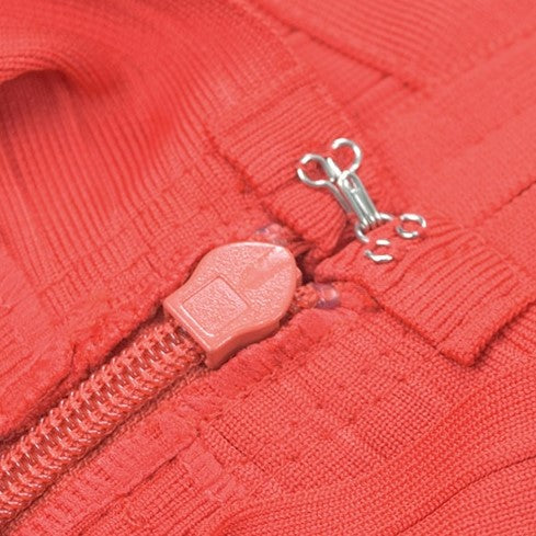 Robe Col Montant Rouge