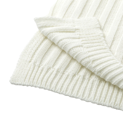 Robe-Pull Col Roulé Blanc