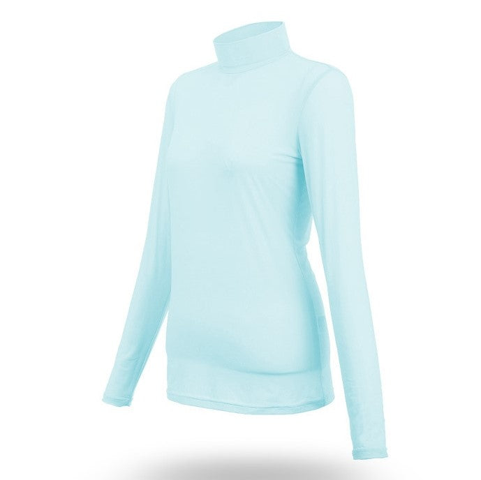 Sous-Pull Col Roulé Femme Bleu Ciel