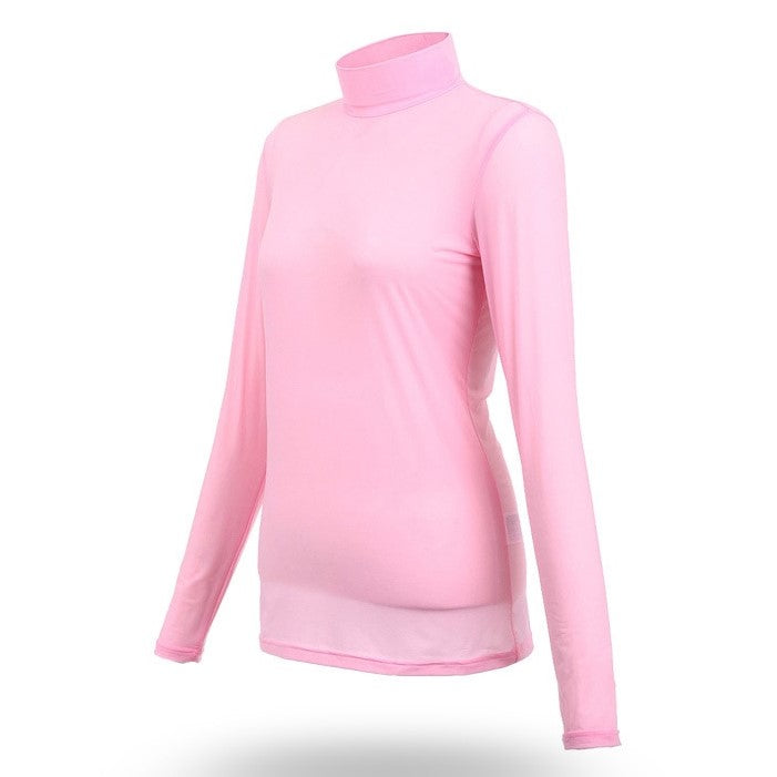 Sous-Pull Col Roulé Femme Rose