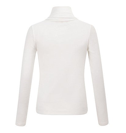 sous pull col roulé femme blanc