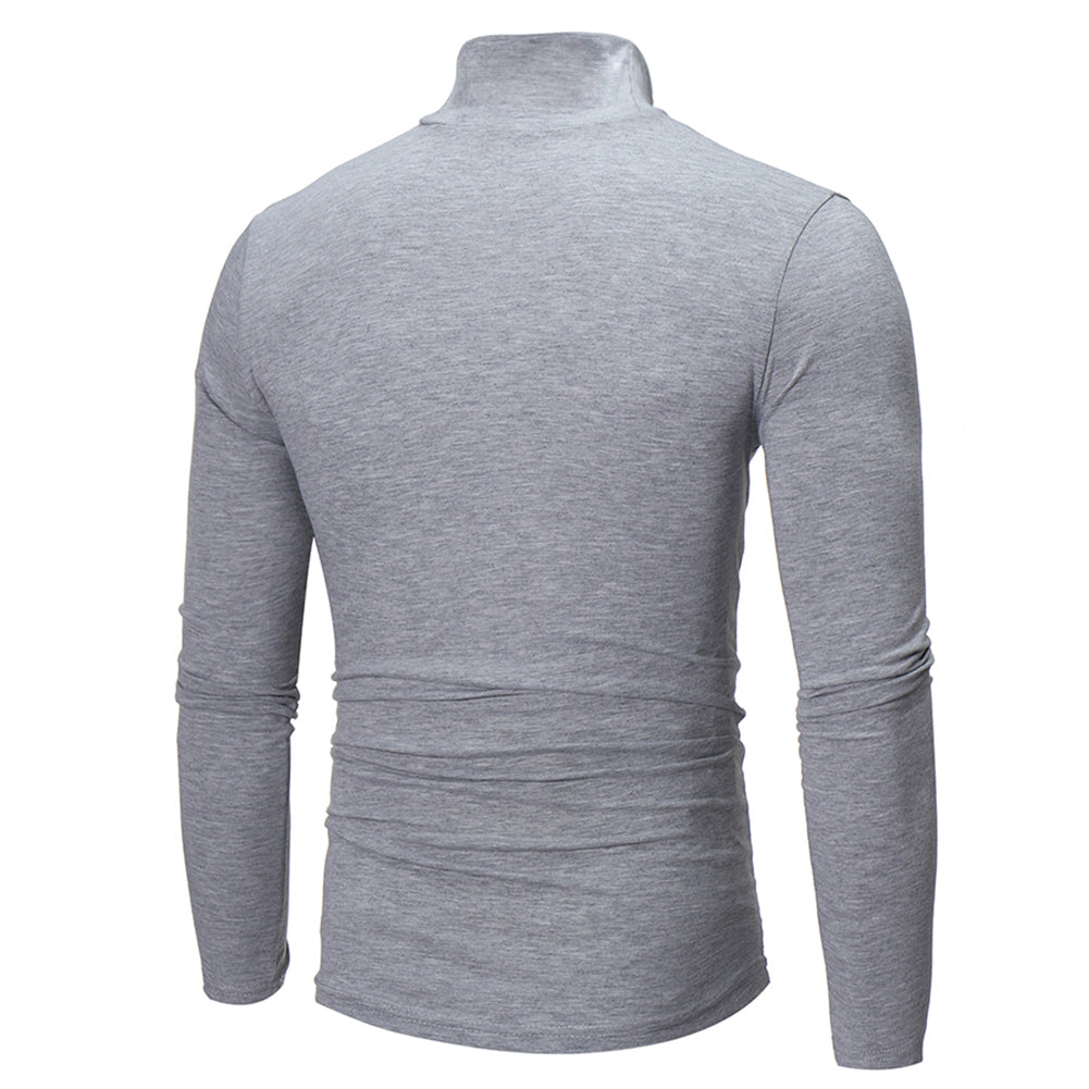 sous pull col roulé gris clair