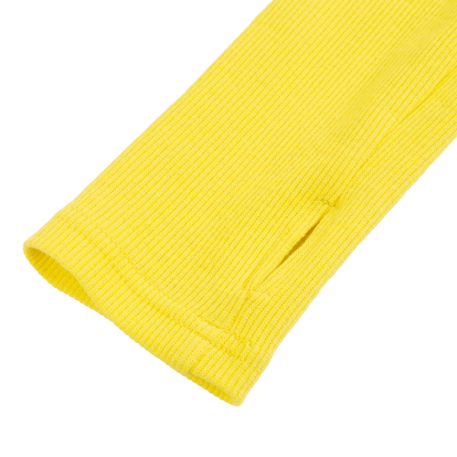 Robe Col Montant Manches Longues Jaune