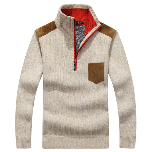 Sweat Zippé Homme Beige