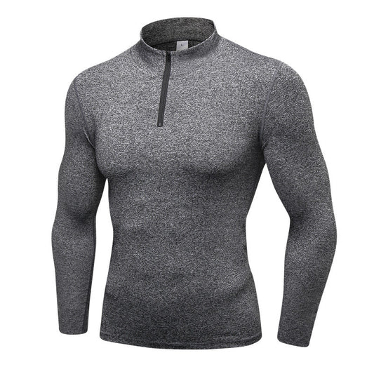 Pull Zippé Homme Gris