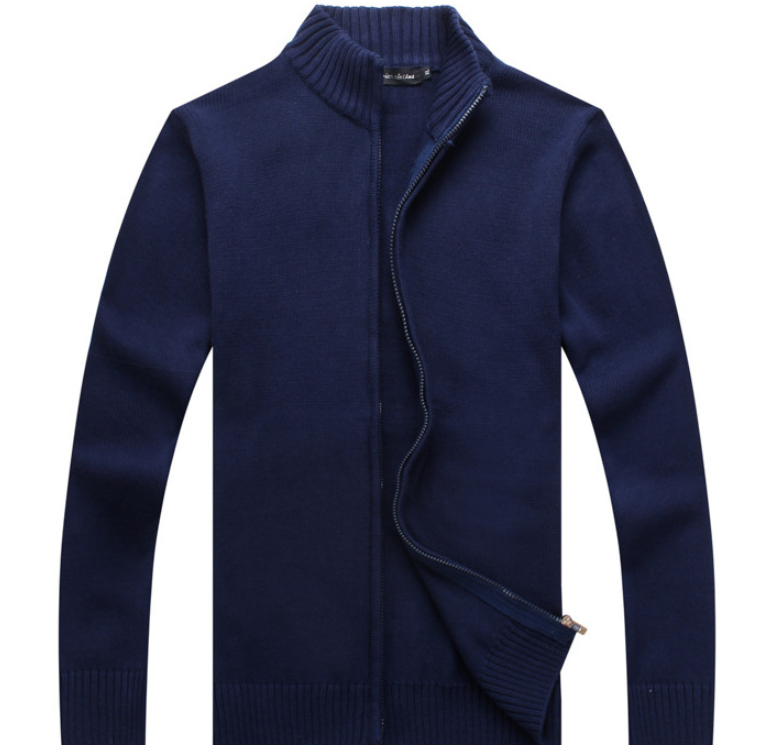 Veste Col Montant Homme Bleu Marine