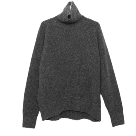 Pull Col Roulé Femme Oversize Gris