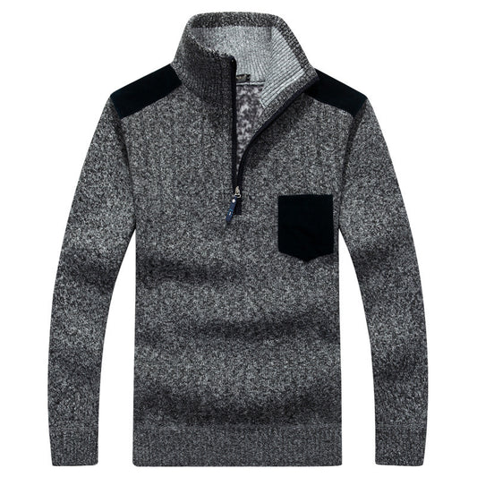 Sweat Zippé Homme Gris Foncé