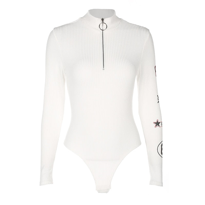 Body Zip Femme Blanc